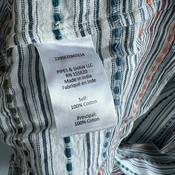 Veronica Beard Tinzia Striped Dress: Blue Multi - Picture 13 of 13